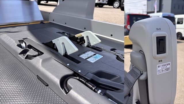 9型ハイエースで採用されたワンタッチ固定